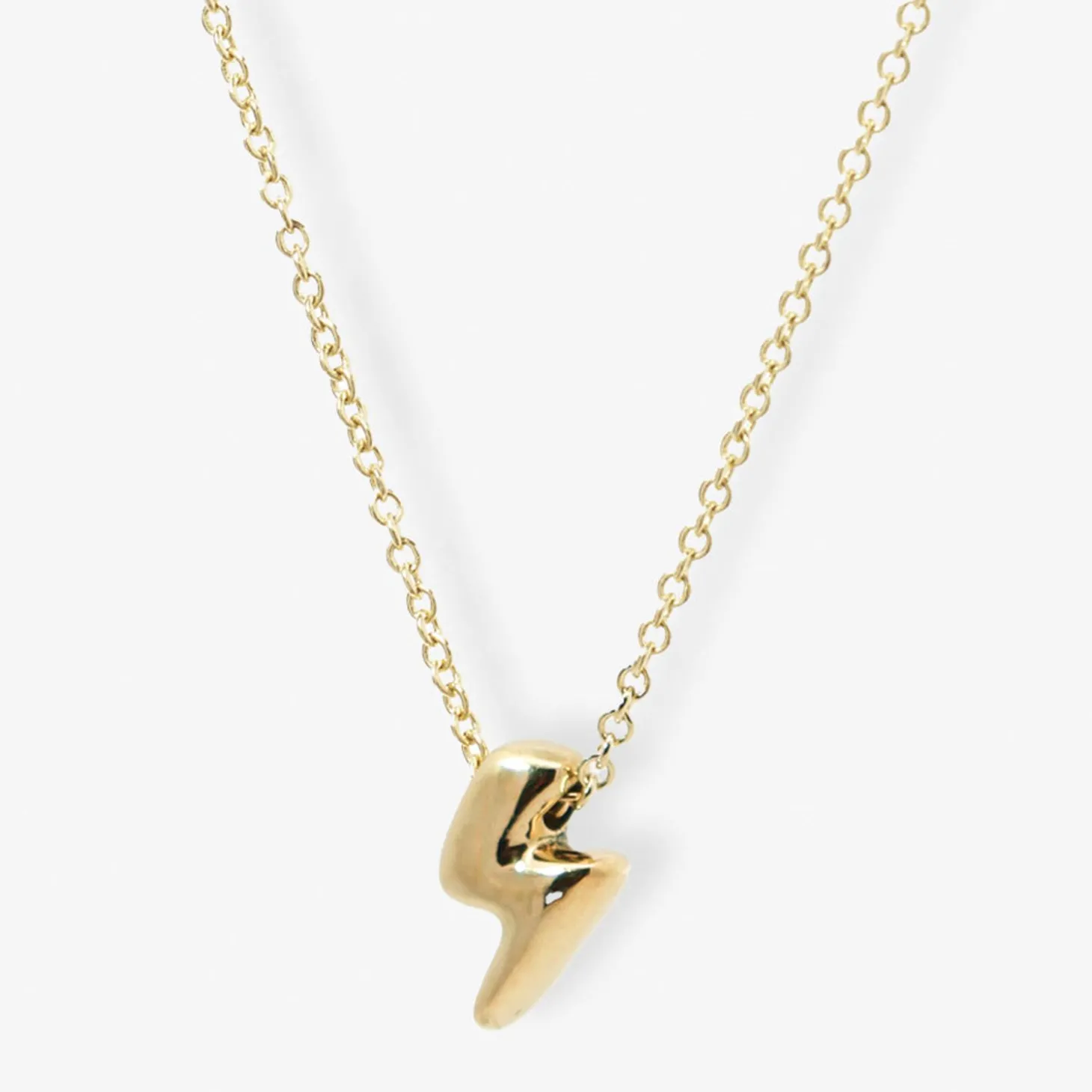 Chubby - 18Ct Gold, Lightening Bolt Necklace^The Alkemistry Shop