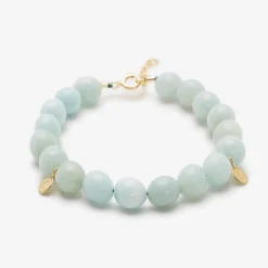 Cinta - 18Ct Gold, Amazonite Bead Bracelet^The Alkemistry Clearance