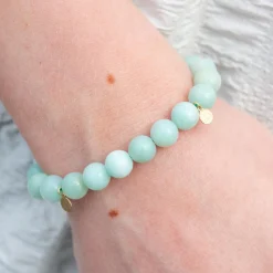 Cinta - 18Ct Gold, Amazonite Bead Bracelet^The Alkemistry Clearance