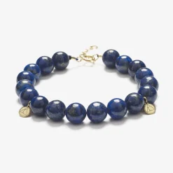 Cinta - 18Ct Gold, Lapis Bead Bracelet^The Alkemistry Flash Sale
