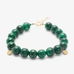 Cinta - 18Ct Gold, Malachite Bead Bracelet^The Alkemistry Best Sale