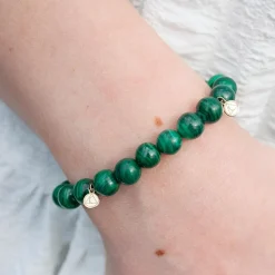 Cinta - 18Ct Gold, Malachite Bead Bracelet^The Alkemistry Best Sale
