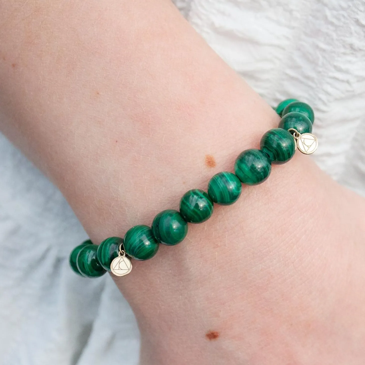 Cinta - 18Ct Gold, Malachite Bead Bracelet^The Alkemistry Best Sale