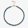 Cinta - 18Ct Gold, Malachite, Lapis, Tiger Eye Bead Anklet^The Alkemistry Sale