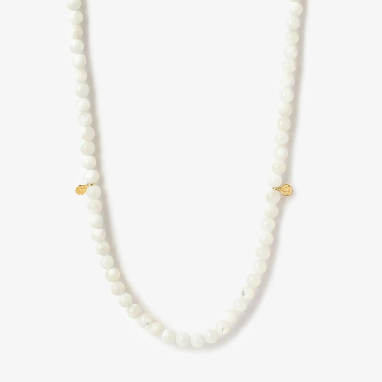 Cinta - 18Ct Gold, Mother Of Pearl Bead Necklace^The Alkemistry Discount