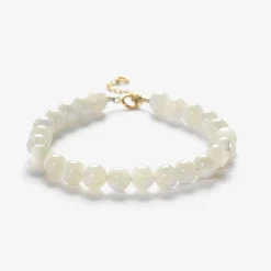 Cinta - 18Ct Gold, Mother Of Pearl Bead Bracelet^The Alkemistry New