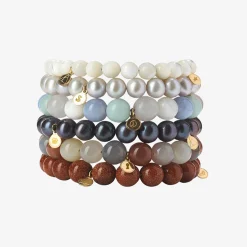 Cinta - 18Ct Gold, Pastel Gemstone Bead Bracelet^The Alkemistry Cheap