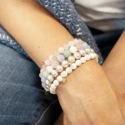 Cinta - 18Ct Gold, Pastel Gemstone Bead Bracelet^The Alkemistry Cheap