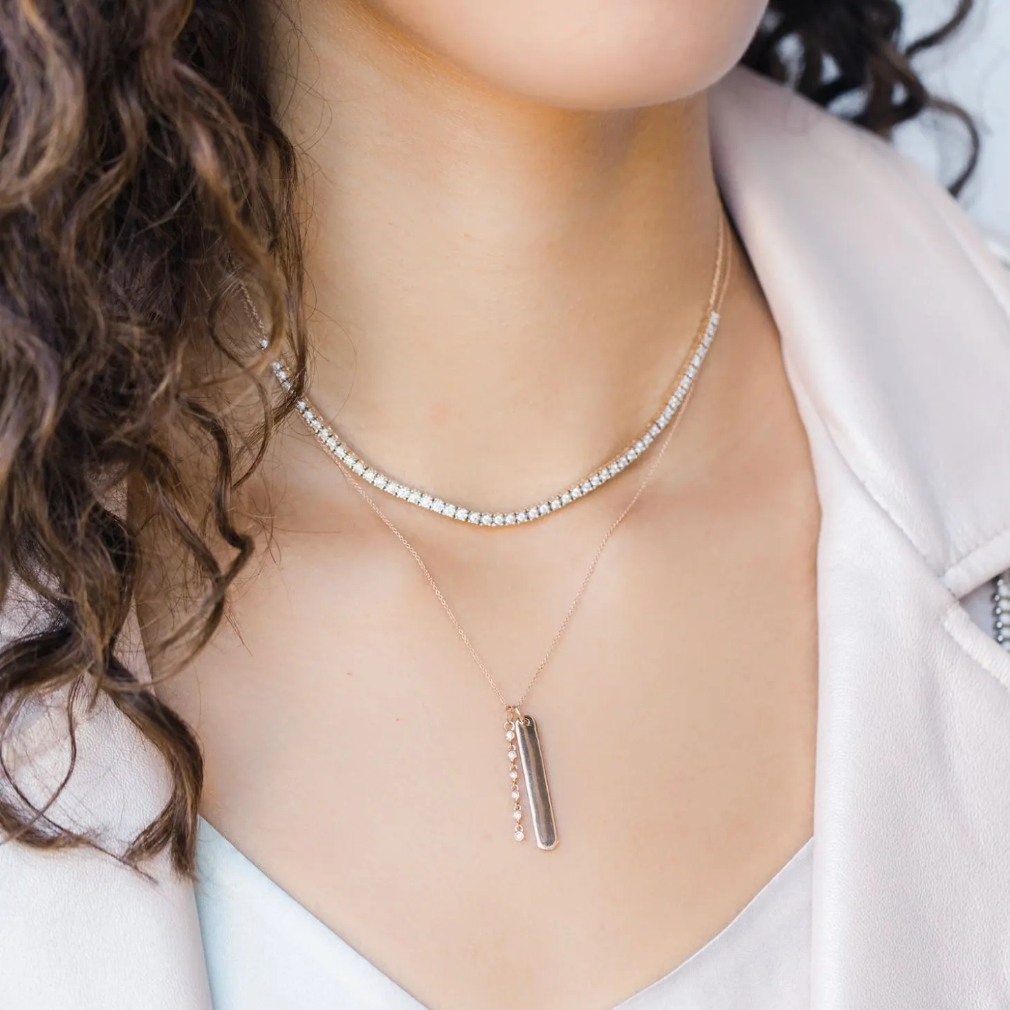 Dana Rebecca - 14Ct Gold, Ava Bea Diamond Tennis Necklace^The Alkemistry Hot