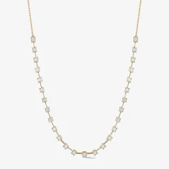 Dana Rebecca - 14Ct Gold, Ava Bea Interval Diamond Tennis Necklace^The Alkemistry Best