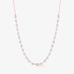 Dana Rebecca - 14Ct Gold, Ava Bea Interval Diamond Tennis Necklace^The Alkemistry Best