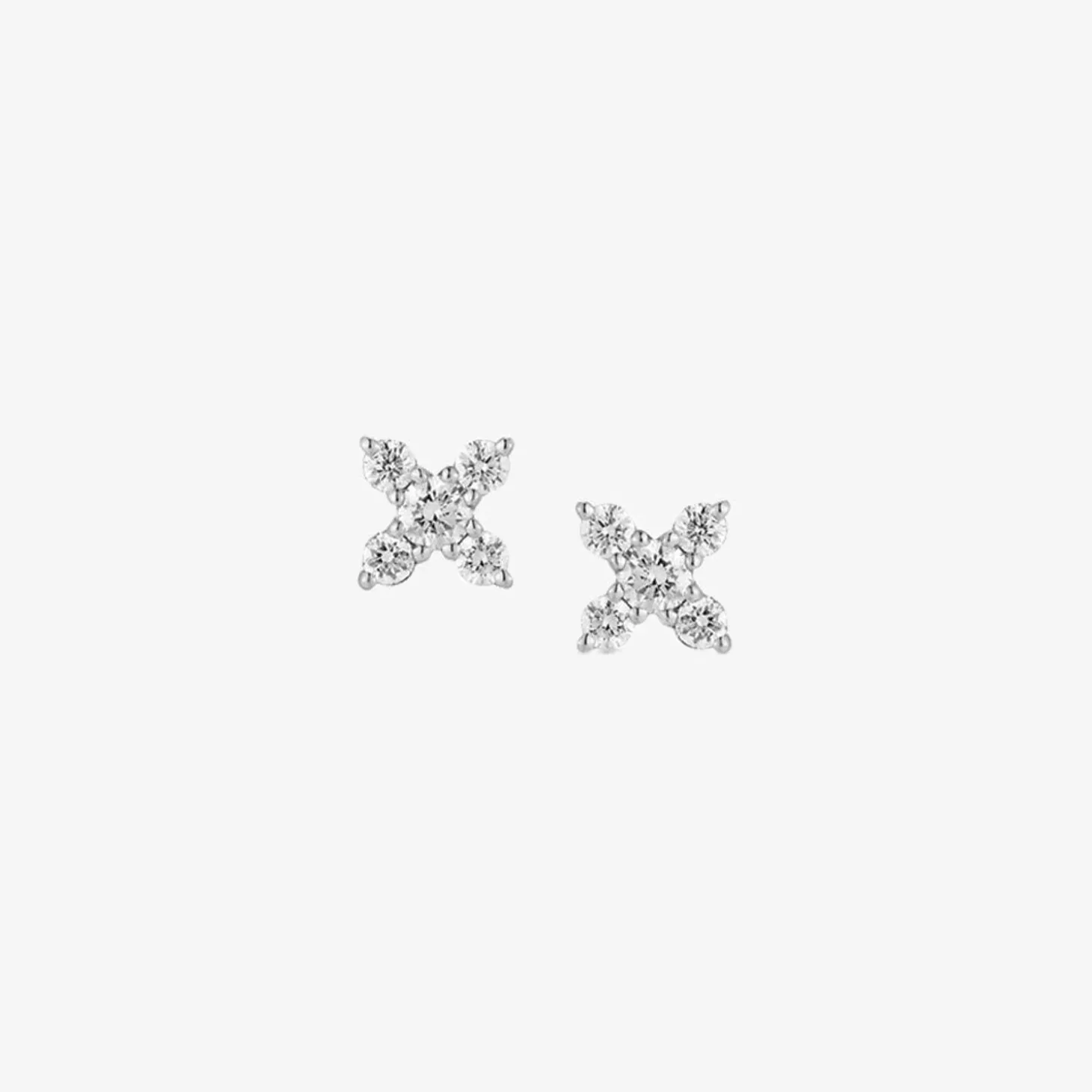 Dana Rebecca - 14Ct Gold, Ava Bea Diamond Cross Stud Earrings (Pair)^The Alkemistry Sale