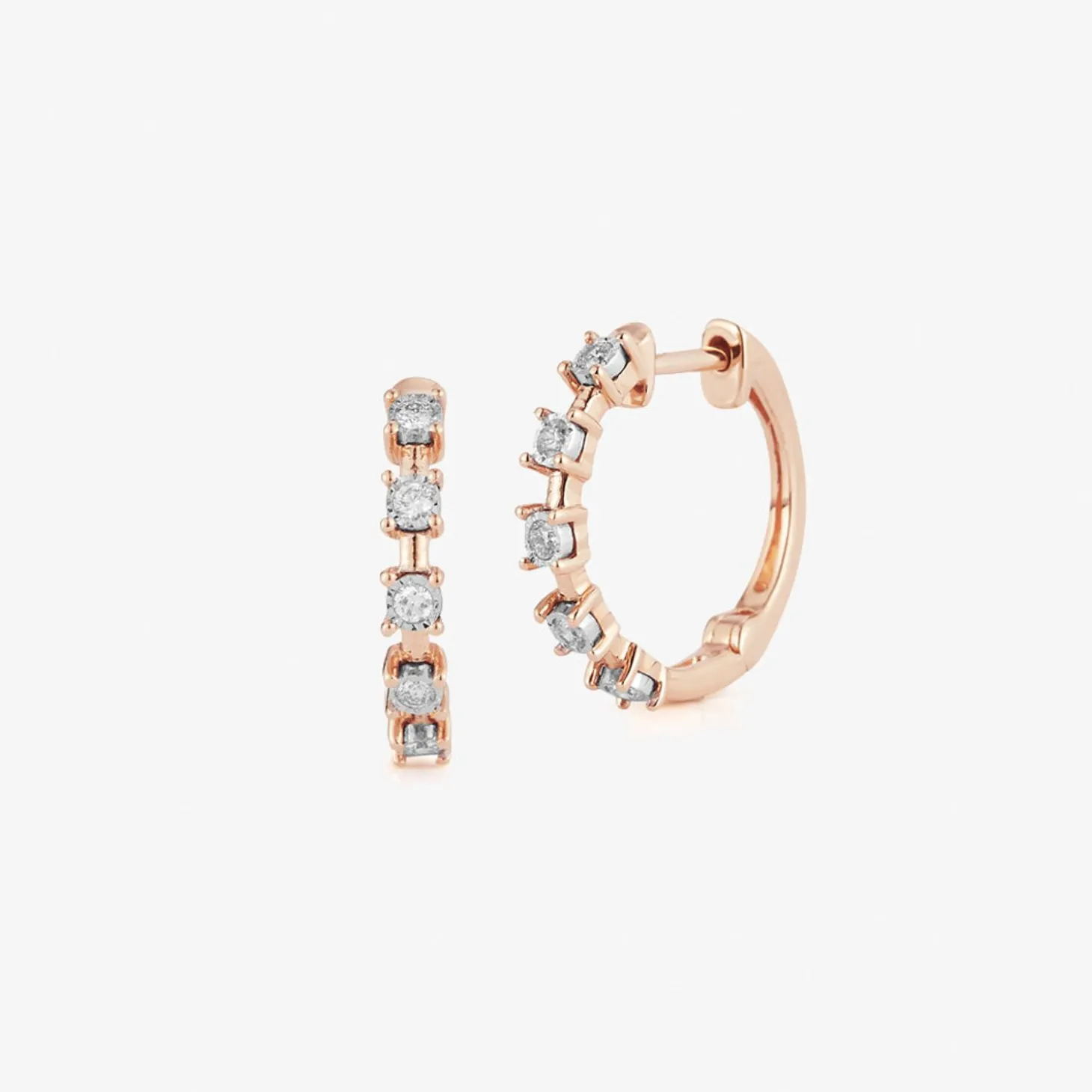 Dana Rebecca - 14Ct Gold, Ava Bea Diamond Interval Hoop Earrings (Pair)^The Alkemistry Cheap