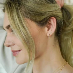 Dana Rebecca - 14Ct Gold, Ava Bea Diamond Interval Hoop Earrings (Pair)^The Alkemistry Cheap