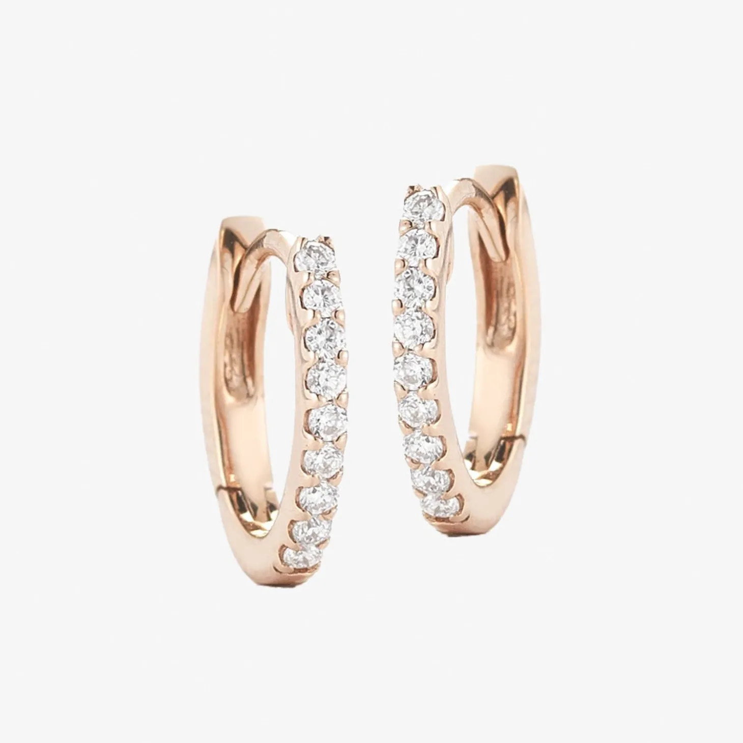 Dana Rebecca - 14Ct Gold, Diamond Huggie Earrings (Pair)^The Alkemistry Best