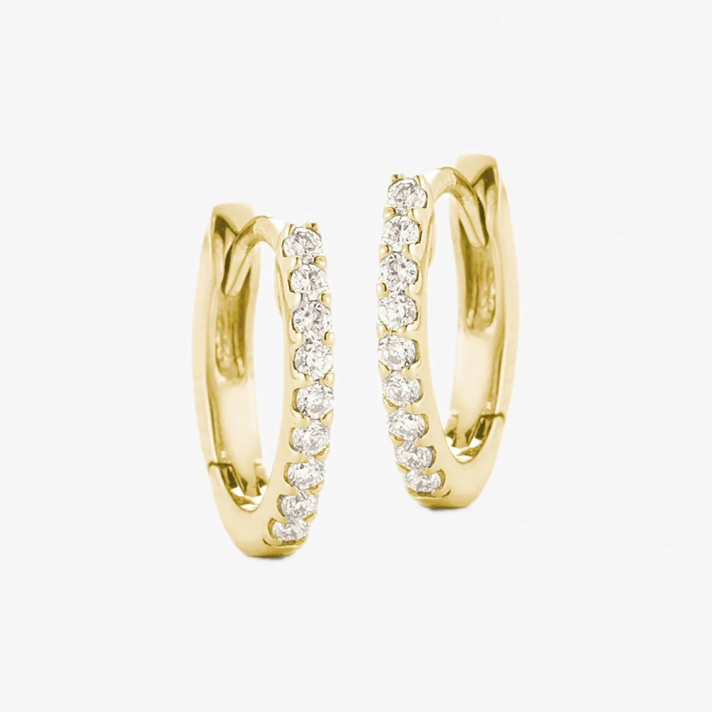 Dana Rebecca - 14Ct Gold, Diamond Huggie Earrings (Pair)^The Alkemistry Outlet