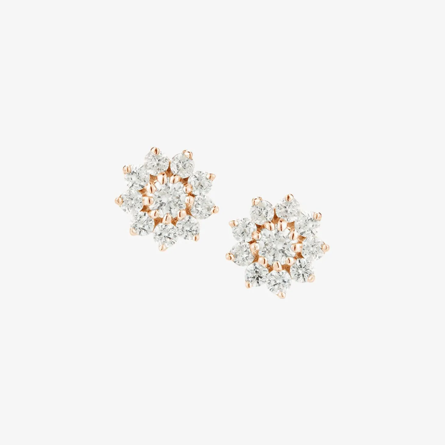 Dana Rebecca - 14Ct Gold, Jennifer Yamina Diamond Starburst Stud Earrings (Pair)^The Alkemistry Clearance