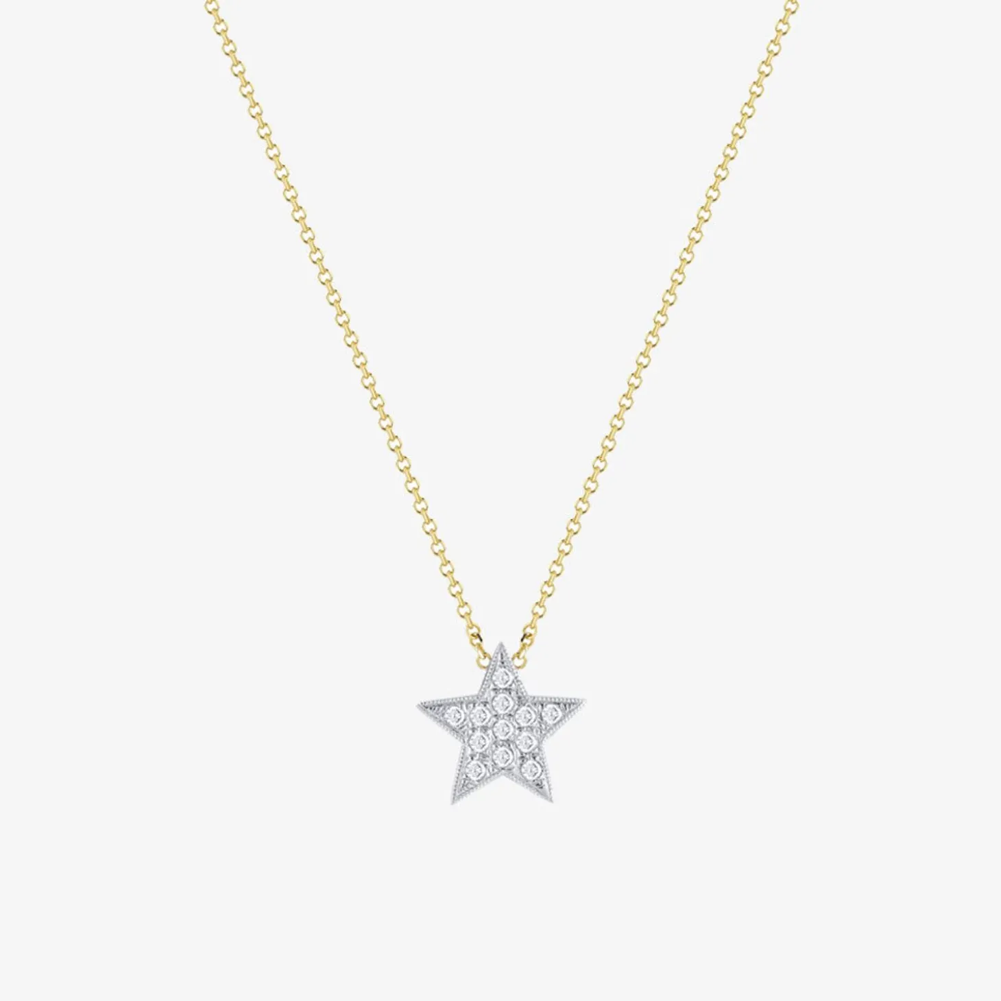 Dana Rebecca - 14Ct Gold, Julianne Himiko Diamond Star Necklace^The Alkemistry Store