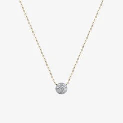 Dana Rebecca - 14Ct Gold, Lauren Joy Diamond Disc Necklace^The Alkemistry Cheap