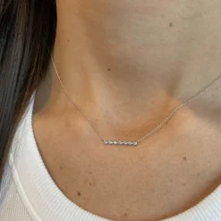 Dana Rebecca - 14Ct Gold, Lulu Jack Diamond Bar Necklace^The Alkemistry New