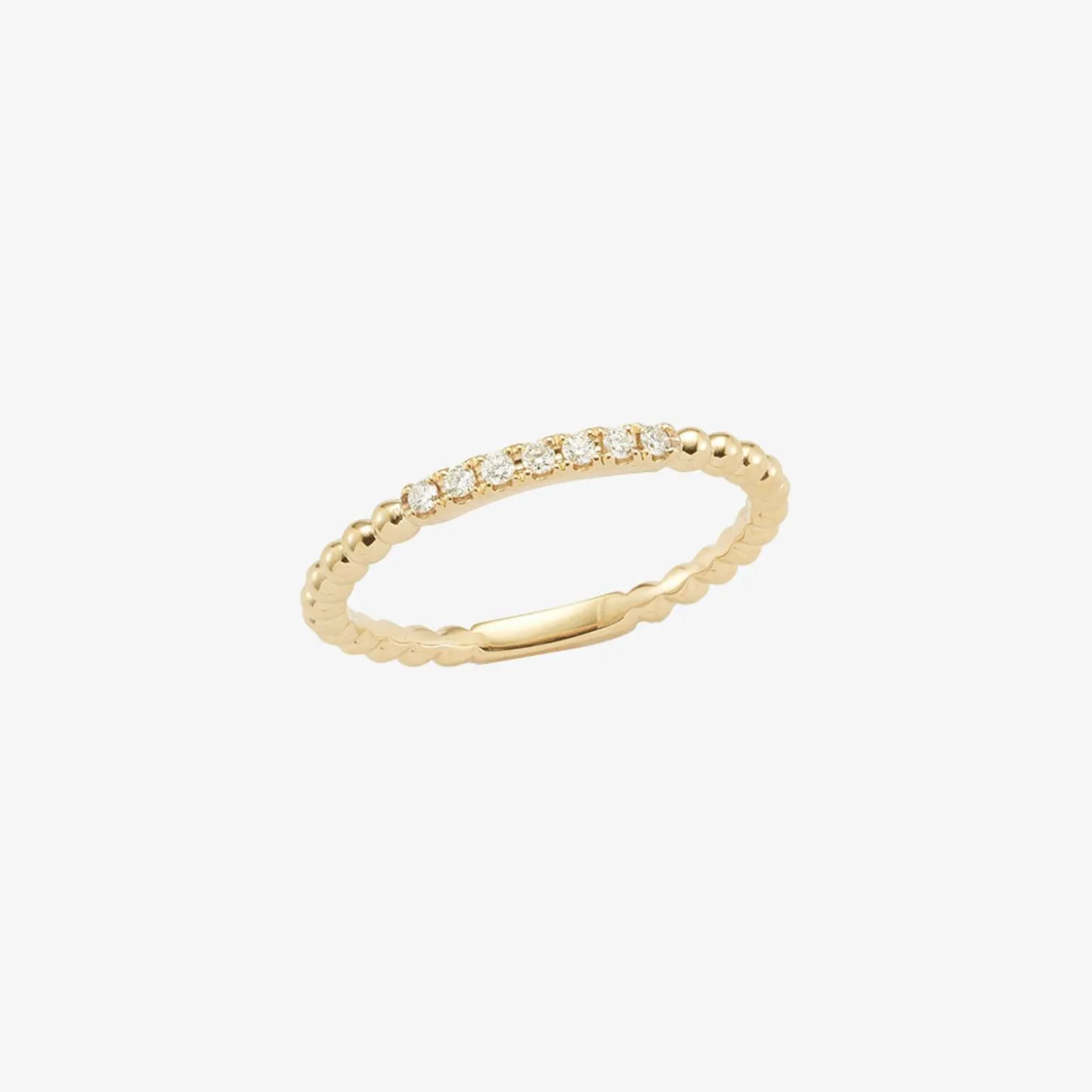 Dana Rebecca - 14Ct Gold, Poppy Rae Half Diamond Pave Ring^The Alkemistry Flash Sale