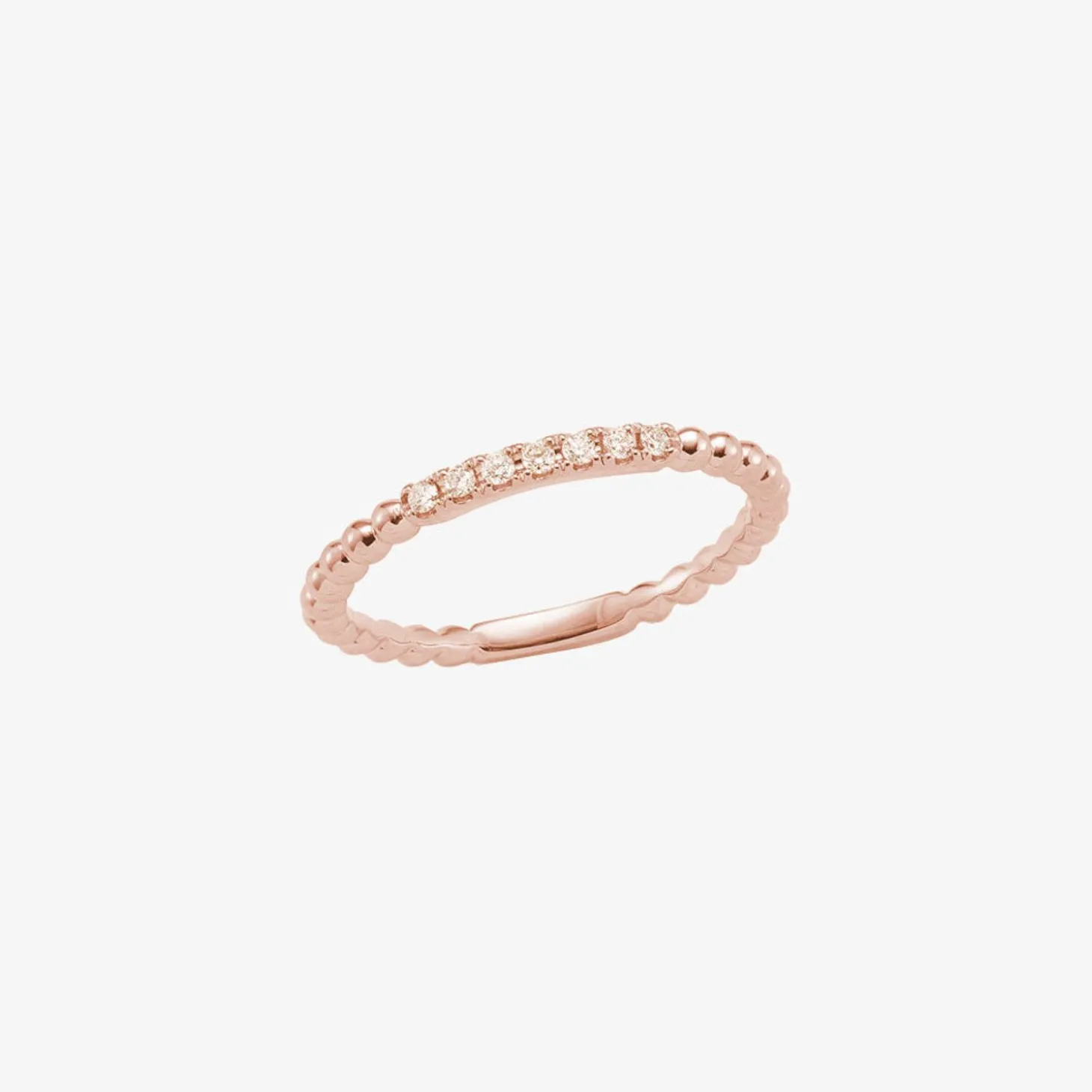 Dana Rebecca - 14Ct Gold, Poppy Rae Diamond Semi Pave Band Ring^The Alkemistry Discount