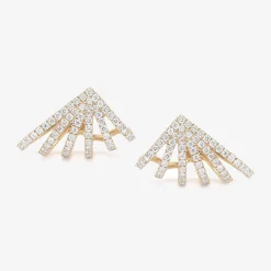Dana Rebecca - 14Ct Gold, Sarah Leah Diamond Burst Earrings (Pair)^The Alkemistry Clearance
