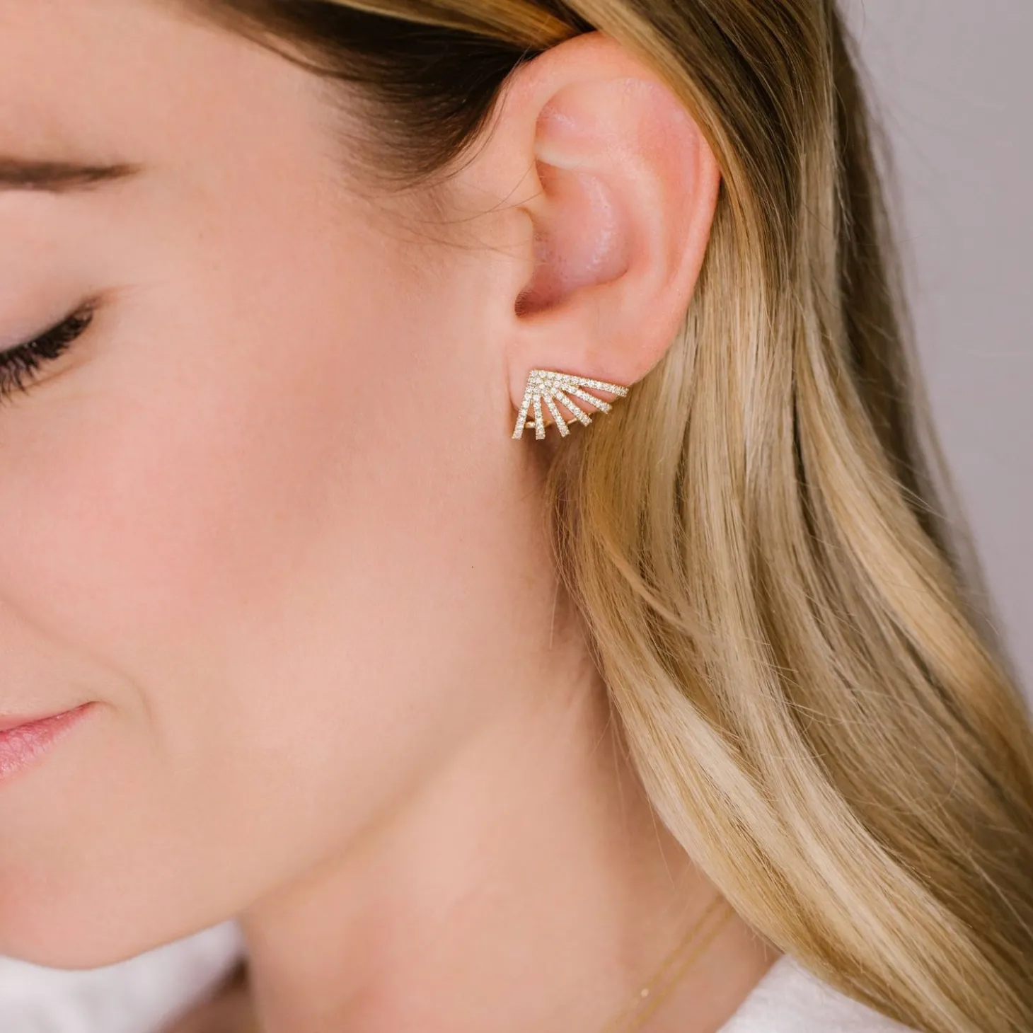 Dana Rebecca - 14Ct Gold, Sarah Leah Diamond Burst Earrings (Pair)^The Alkemistry Clearance