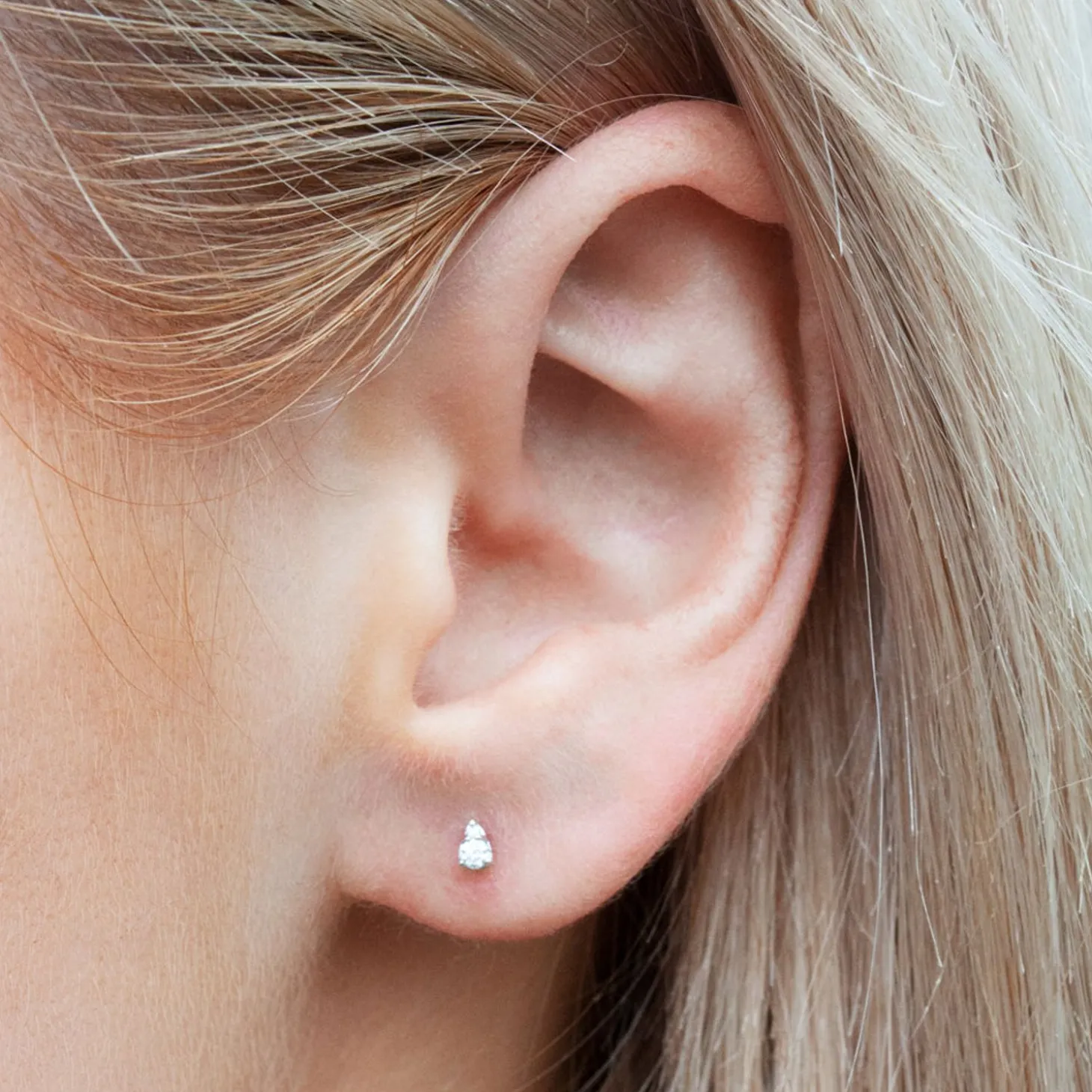 Dana Rebecca - 14Ct Gold, Sophia Ryan Diamond Pear Stud Earrings (Pair)^The Alkemistry Shop