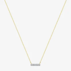 Dana Rebecca - 14Ct Gold, Sylvie Rose Diamond Bar Necklace^The Alkemistry Fashion