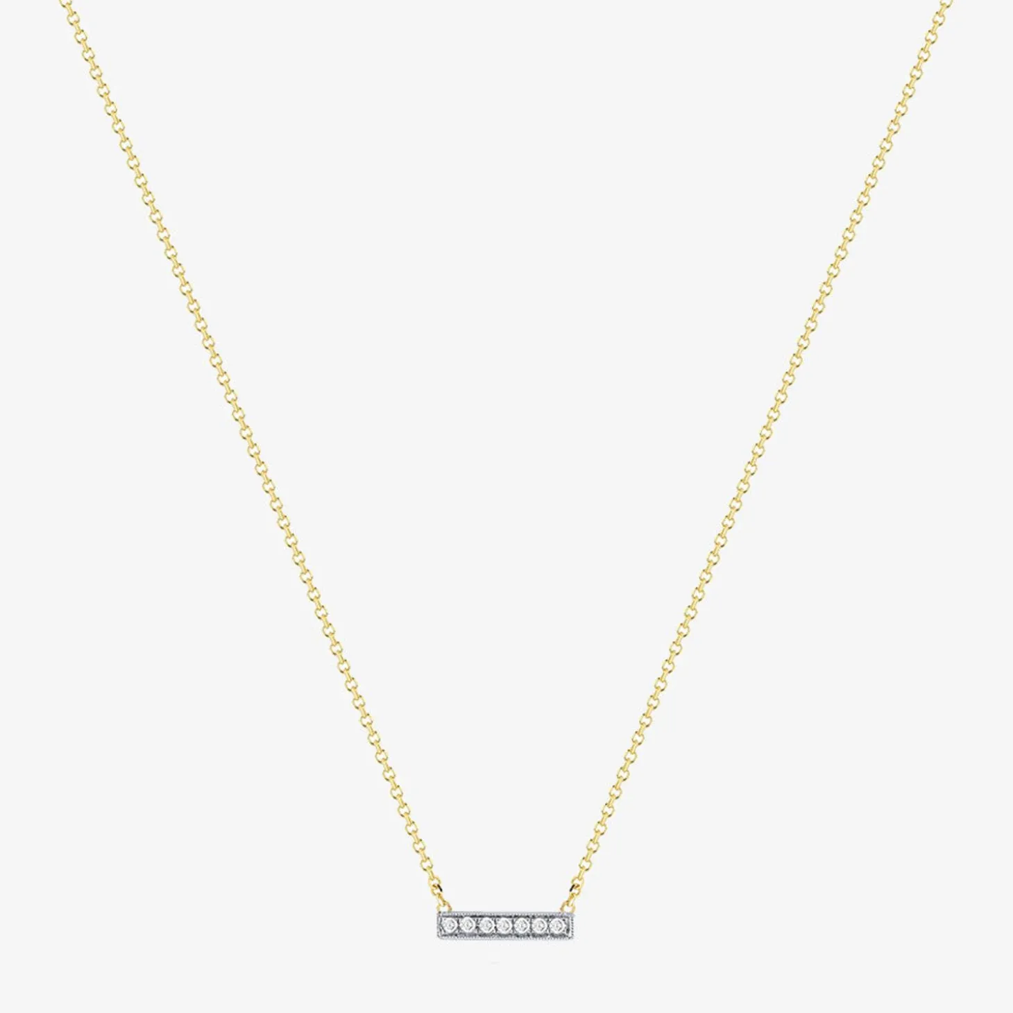 Dana Rebecca - 14Ct Gold, Sylvie Rose Diamond Bar Necklace^The Alkemistry Fashion
