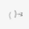 Dana Rebecca - 14Ct Gold, Vivien Lily Diamond Curved Bar Stud Earrings (Pair)^The Alkemistry Cheap