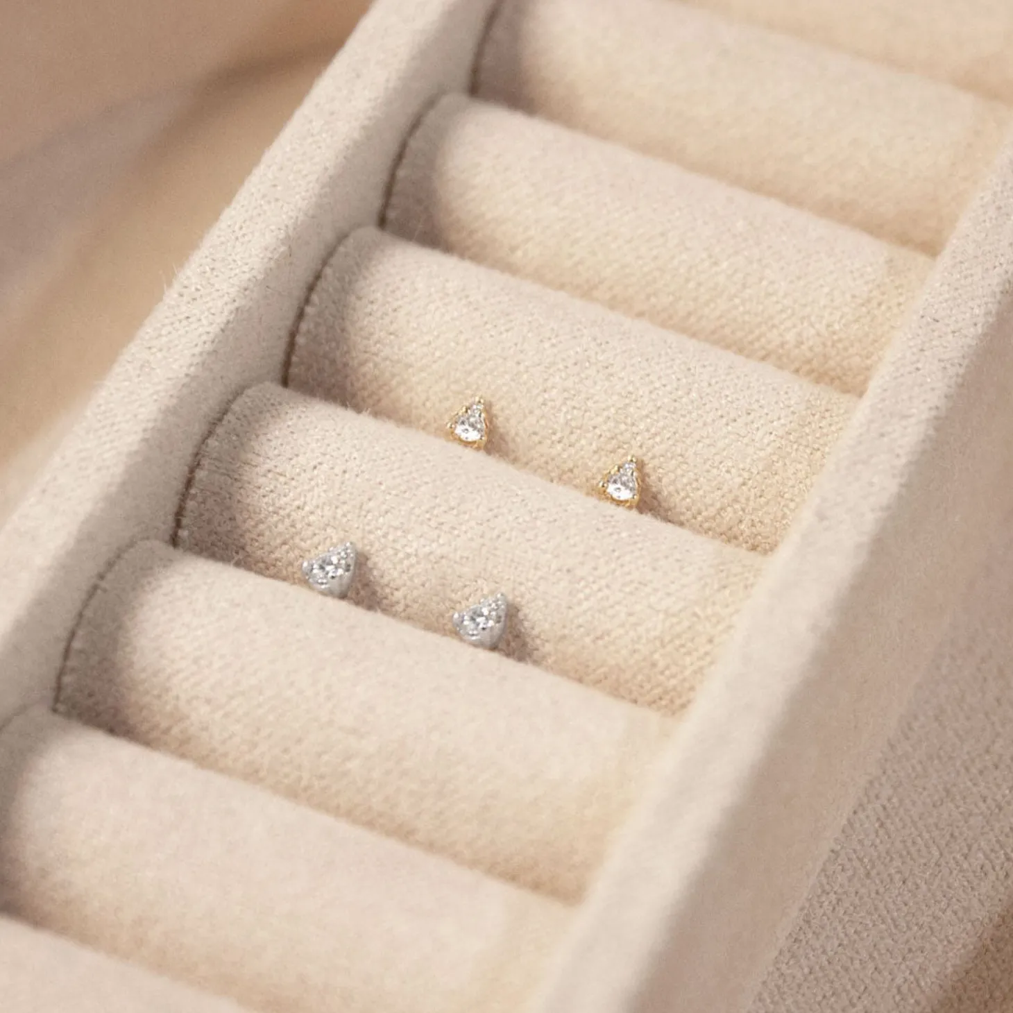Dana Rebecca 14Ct Yellow Gold And Diamond Tiny Sophia Ryan Pear Studs Earrings (Pair)^The Alkemistry New
