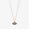 Kismet By Milka 14Ct Black Gold And White Diamond Small Eye Necklace^The Alkemistry Sale