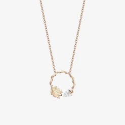 Kismet By Milka 14Ct Rose Gold Arrow Diamond Necklace^The Alkemistry Shop
