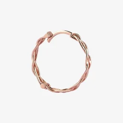 Kismet By Milka 14Ct Rose Gold Large Braided Hoop (Single)^The Alkemistry Fashion