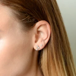 Kismet By Milka 14Ct Rose Gold And Diamond Mini Star Earrings^The Alkemistry New