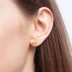 Kismet By Milka 14Ct Rose Gold Triple Star Stud Earring (Single)^The Alkemistry Online