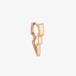 Kismet By Milka 14Ct Rose Gold Plain Ziggy Hoop (Single)^The Alkemistry Clearance