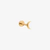 Kismet By Milka 14Ct Yellow Gold Plain Moon Screw Flatback (Single)^The Alkemistry Best Sale