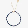 Kumachi - 18Ct Gold, Blue Mix Woven Chain Bracelet^The Alkemistry Shop