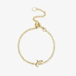 Love Letter - 18Ct Gold, Adjustable Initial Chain Ring^The Alkemistry Discount