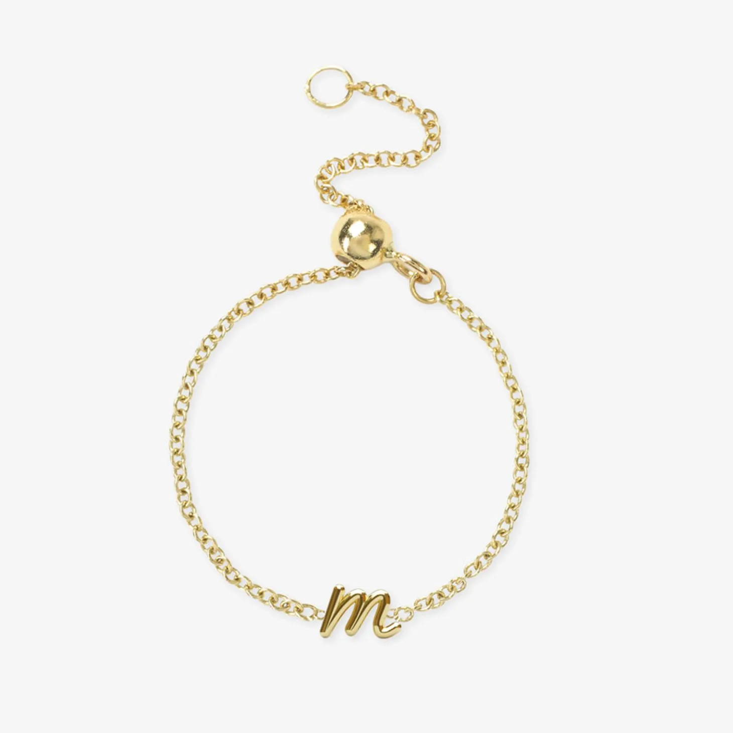 Love Letter - 18Ct Gold, Adjustable Initial Chain Ring^The Alkemistry Discount
