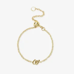 Love Letter - 18Ct Gold, Adjustable Initial Chain Ring^The Alkemistry Discount