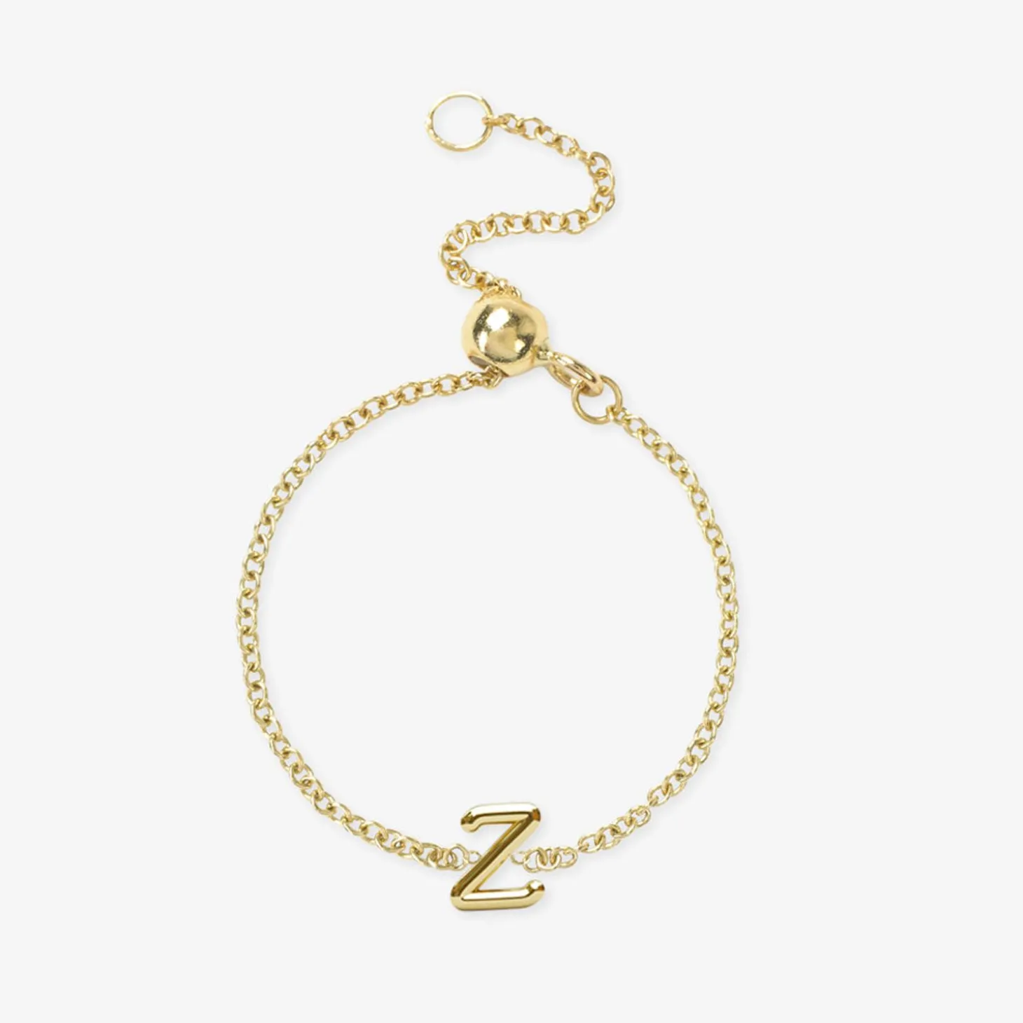 Love Letter - 18Ct Gold, Adjustable Initial Chain Ring^The Alkemistry Discount