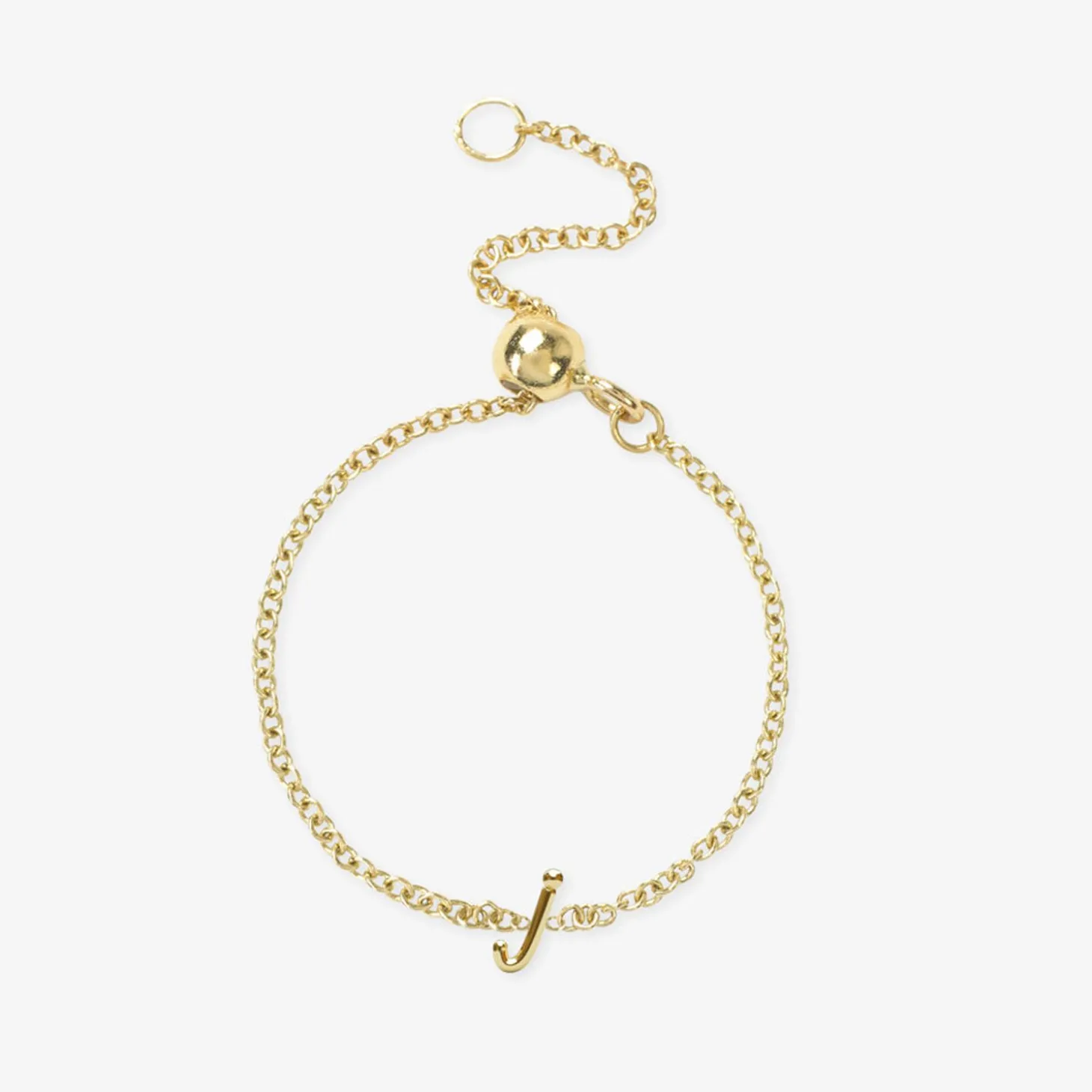 Love Letter - 18Ct Gold, Adjustable Initial Chain Ring^The Alkemistry Discount