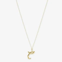 Love Letter - 18Ct Gold, Initial Pendant Chain Necklace^The Alkemistry Shop