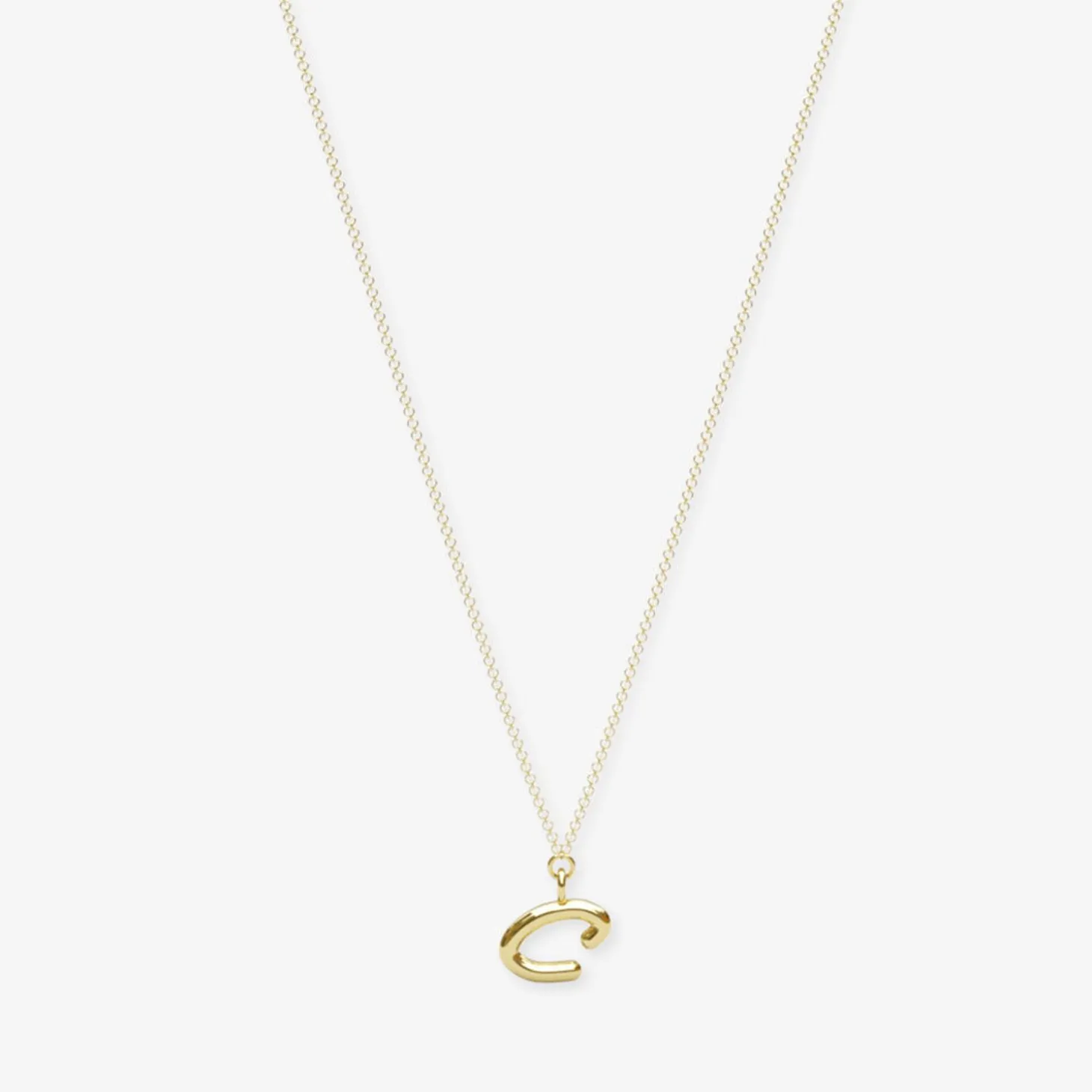 Love Letter - 18Ct Gold, Initial Pendant Chain Necklace^The Alkemistry Shop