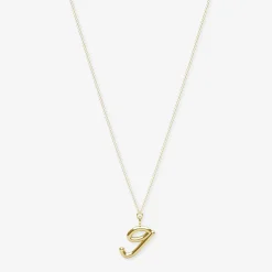 Love Letter - 18Ct Gold, Initial Pendant Chain Necklace^The Alkemistry Shop