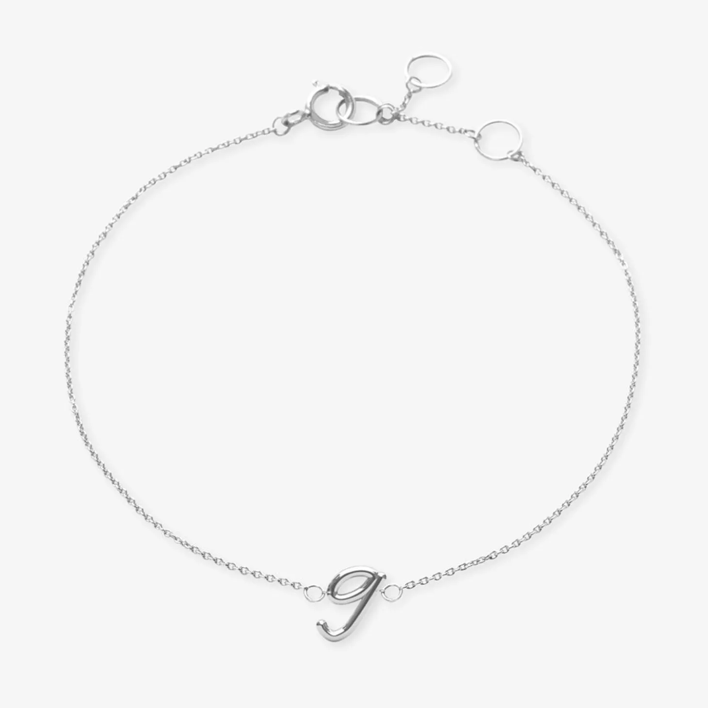 Love Letter - 18Ct Gold, Initial Chain Bracelet^The Alkemistry Outlet